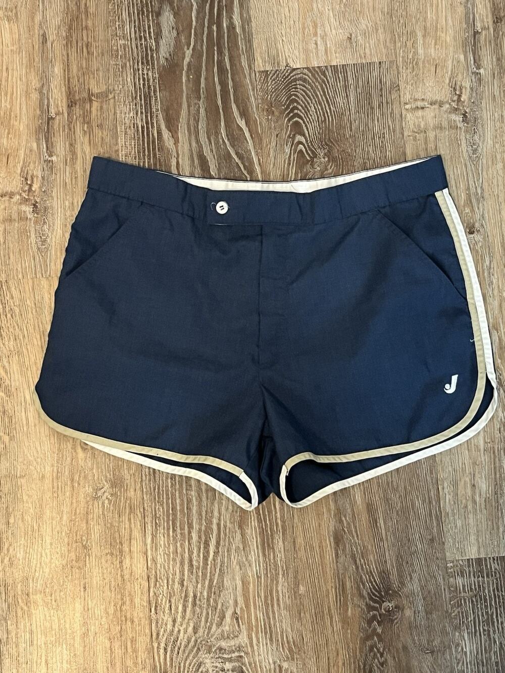 Vintage Jantzen USA Navy Swim Trunks Shorts Mens Size 38 Made in USA Retro Beach